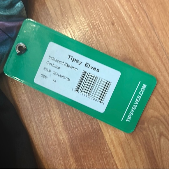 Iridescent Holographic Skeleton Costume M NWT - Picture 11 of 12